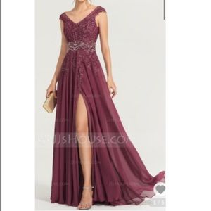 Chiffon Evening Dress With Beading Sequins